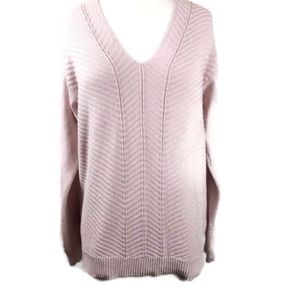 Chaps Pink Metallic Long Sweater Size Medium